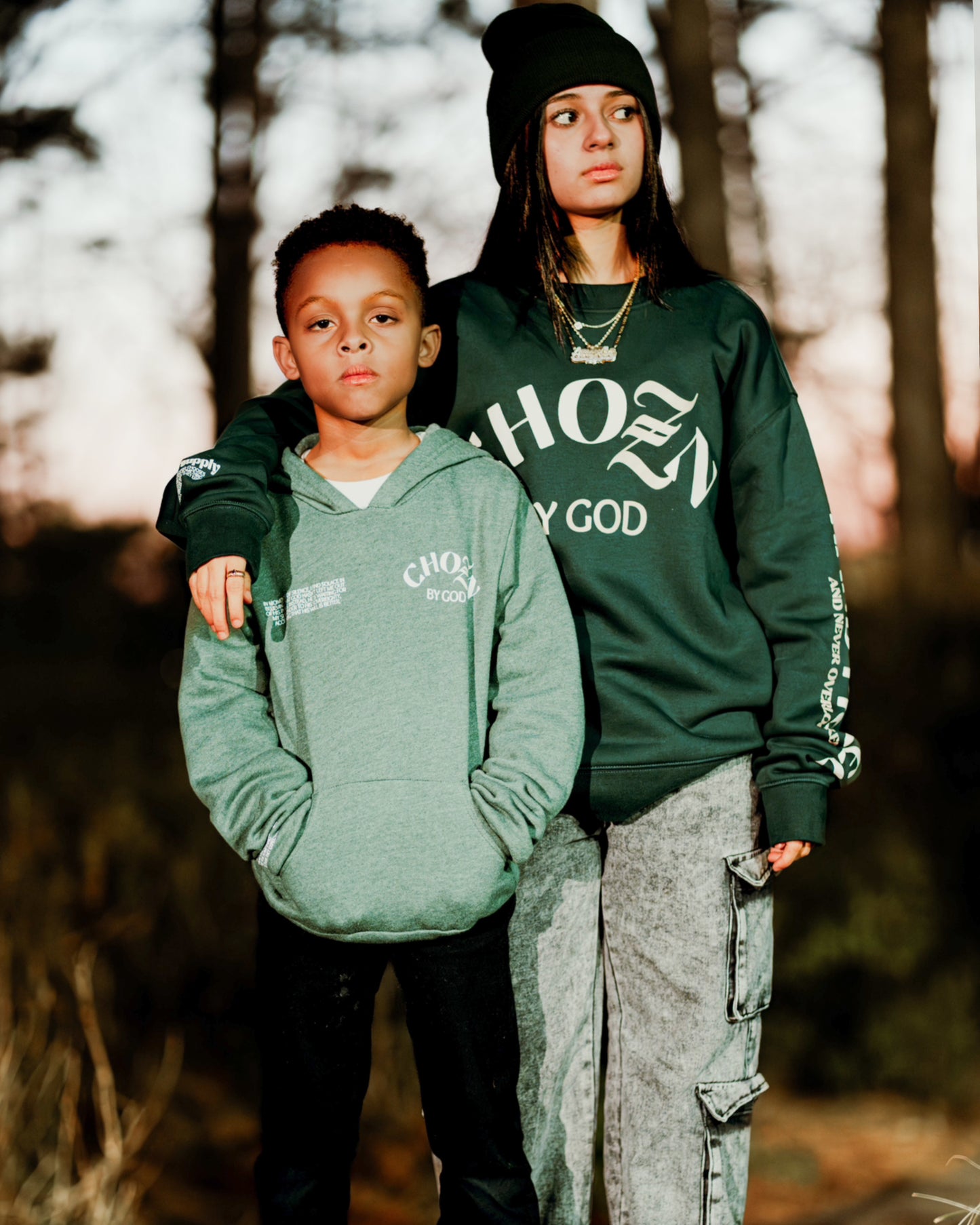 Chozn by God Pine Green Hoodie (YOUTH SIZE)