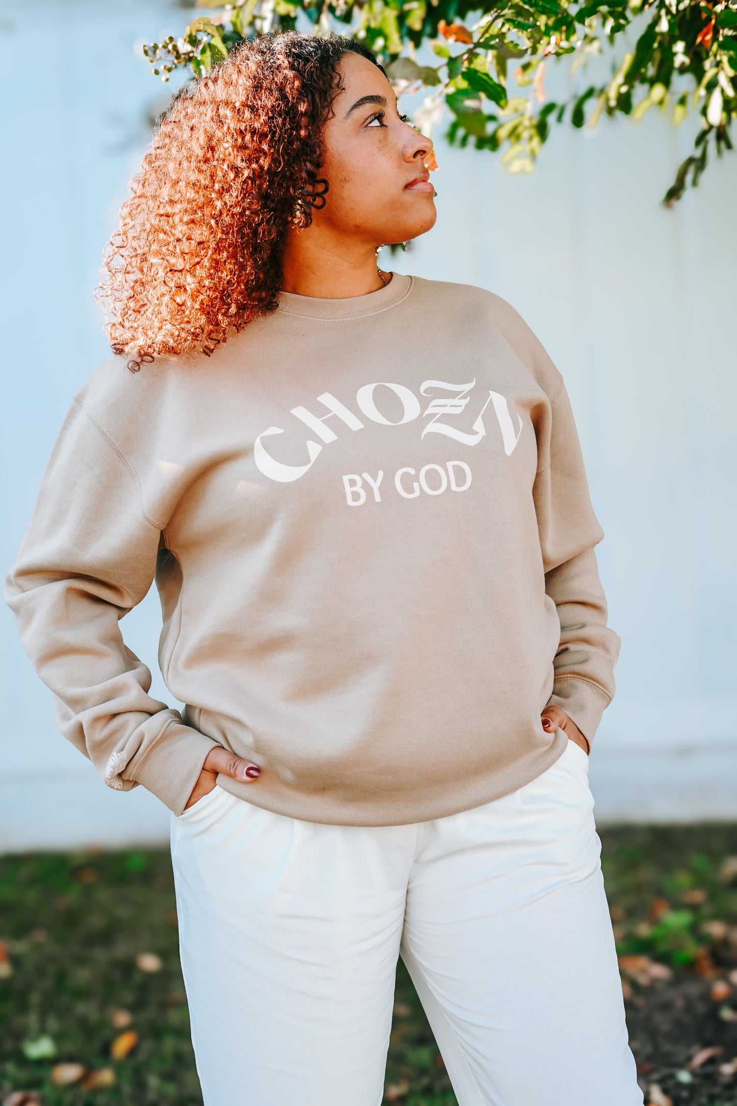 Caramel Cream Chozn By God Sweatshirt