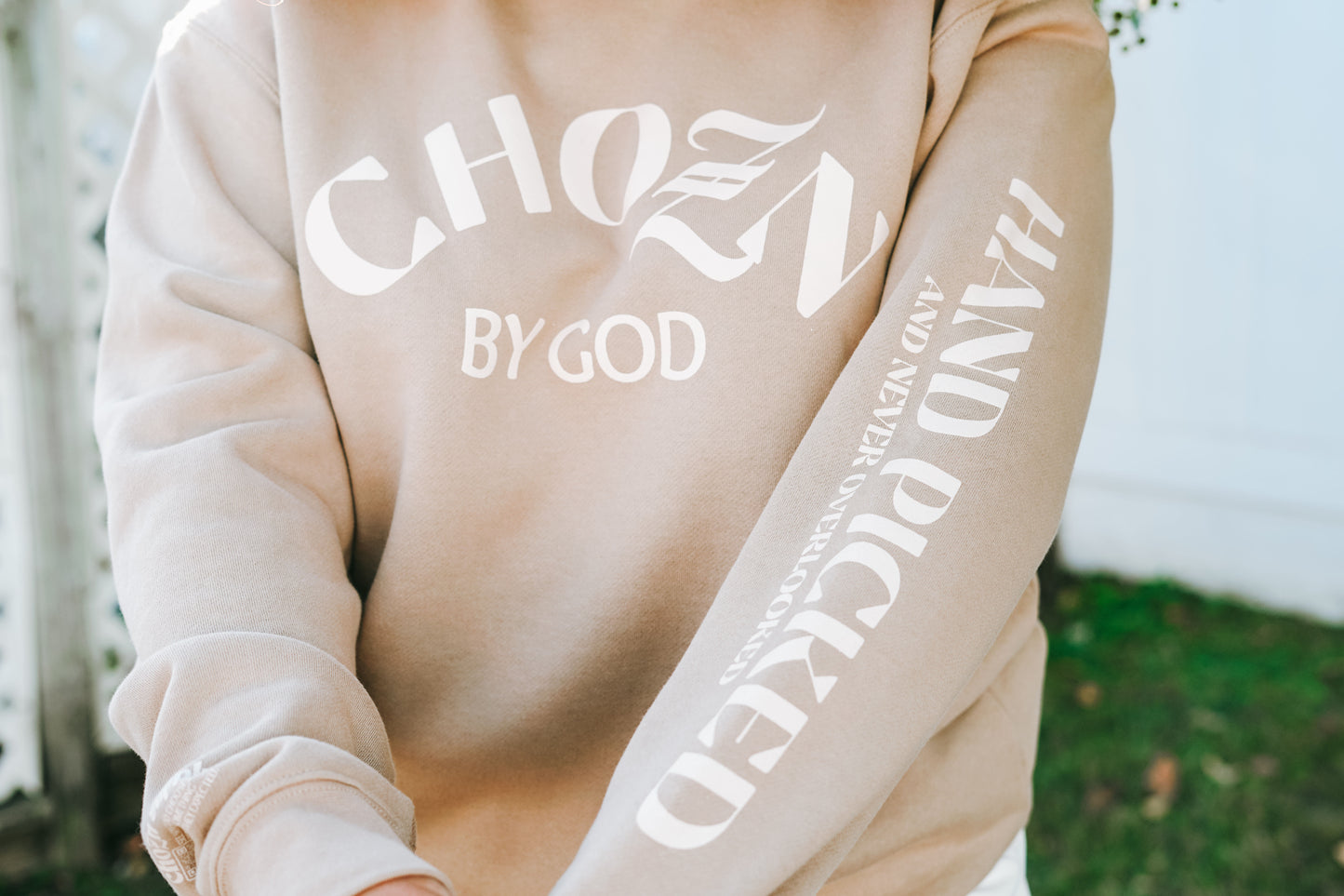Caramel Cream Chozn By God Sweatshirt