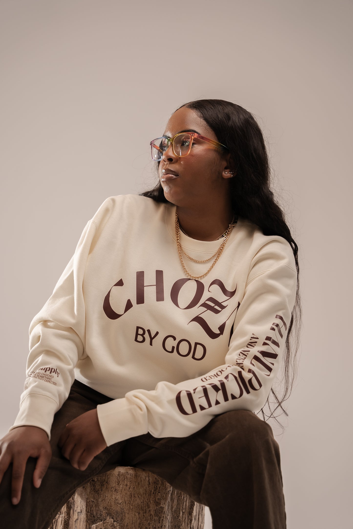 Mocha Latte Chozn By God Sweatshirt