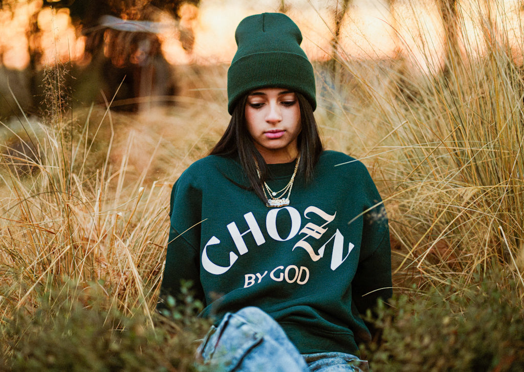 Chozn by God Pine Green Crewneck