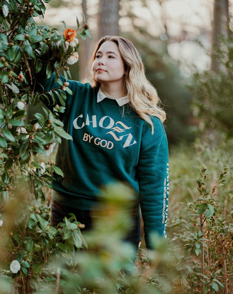 Chozn by God Pine Green Crewneck