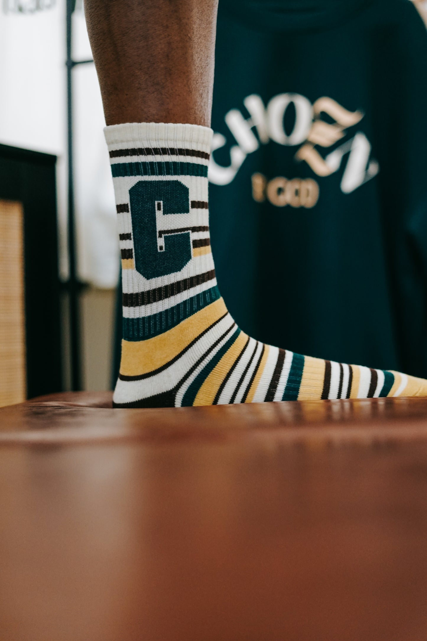 Eden’s Emerald Premium Socks (Cream and Green)