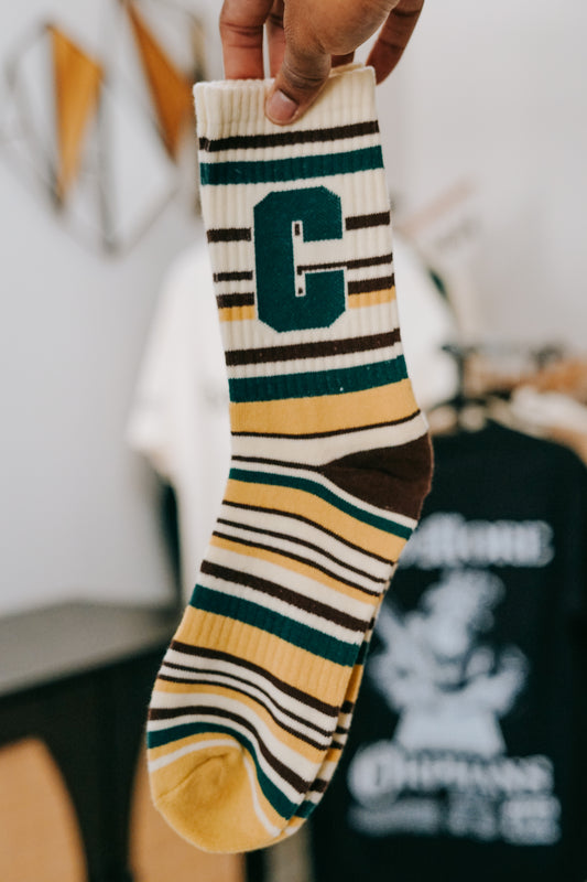 Eden’s Emerald Premium Socks (Cream and Green)