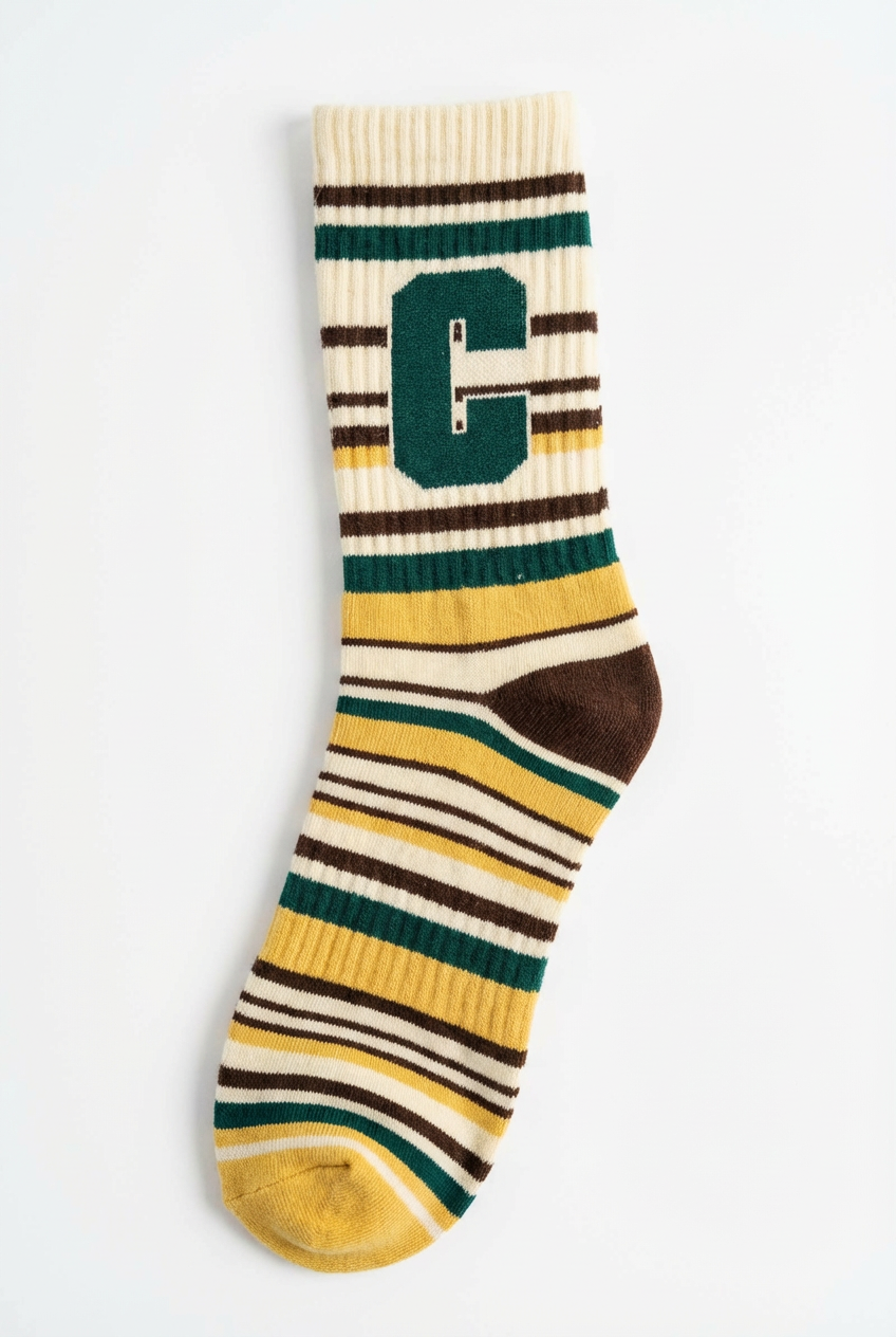 Eden’s Emerald Premium Socks (Cream and Green)